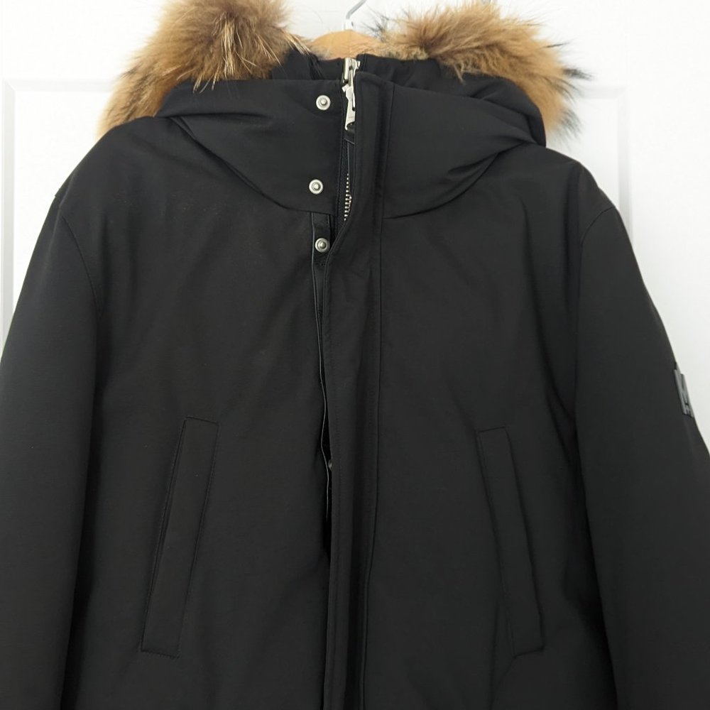 Mackage EDWARD 2-in-1 down parka with hooded bib and natural fur 38